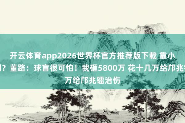 开云体育app2026世界杯官方推荐版下载 靠小将赢利?董路:球盲很可怕!我砸5800万 花十几万给邝兆镭治伤