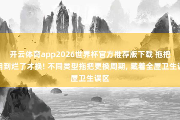 开云体育app2026世界杯官方推荐版下载 拖把别用到烂了才换! 不同类型拖把更换周期, 藏着全屋卫生误区