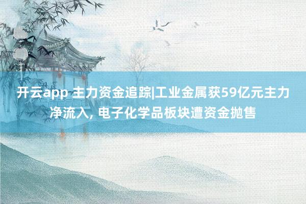开云app 主力资金追踪|工业金属获59亿元主力净流入， 电子化学品板块遭资金抛售